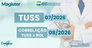 Atualização TUSS 07/2026 e Correlação TUSS x Rol ANS 08/2026