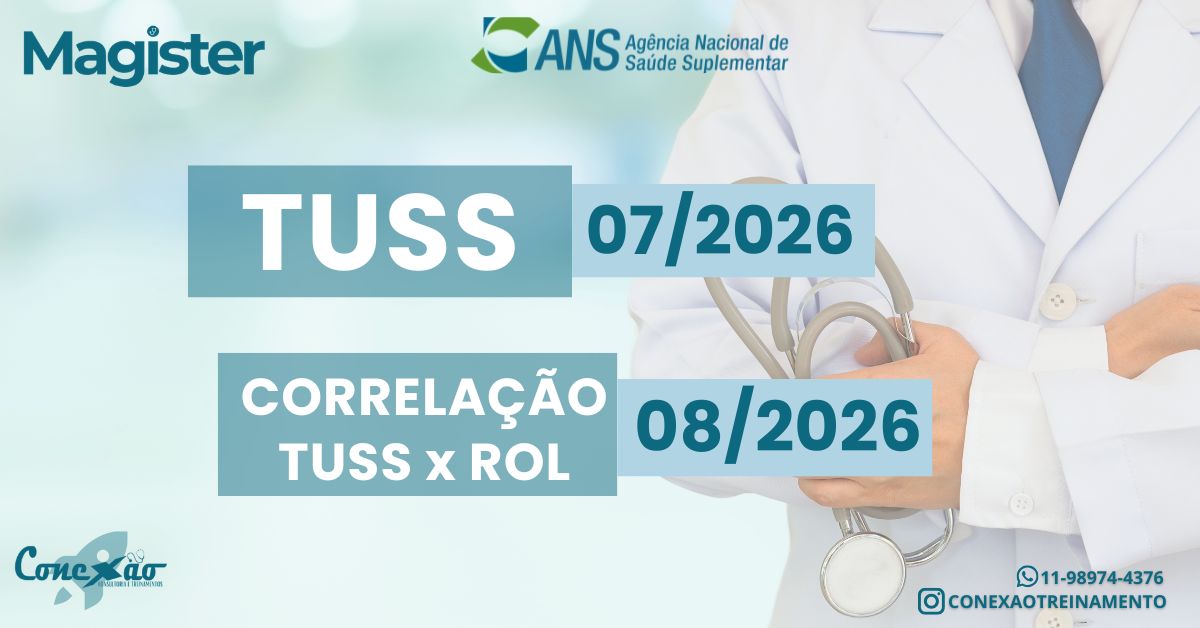 Atualização TUSS 07/2026 e Correlação TUSS x Rol ANS 08/2026